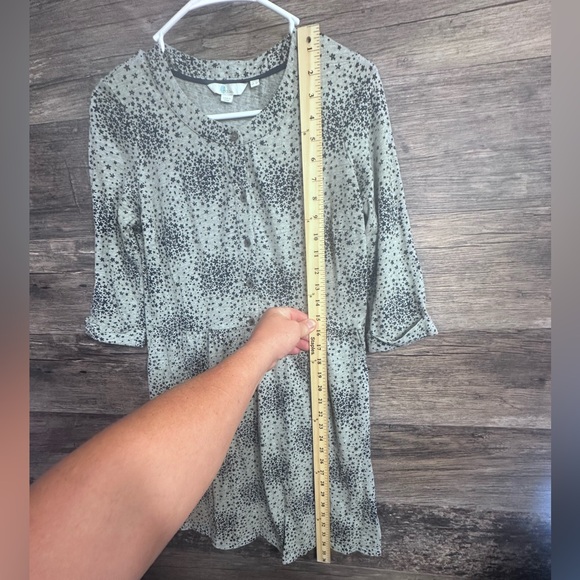 Boden Gray and Navy Blue Buttoned Sundress Dress - Picture 10 of 12